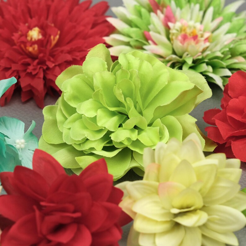 41pcs Artificial Flower Head Combo Set/413cm Silk Etsy