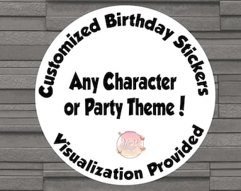 #383-KR Thank you for celebrating with me Stickers Birthday Favor Labels