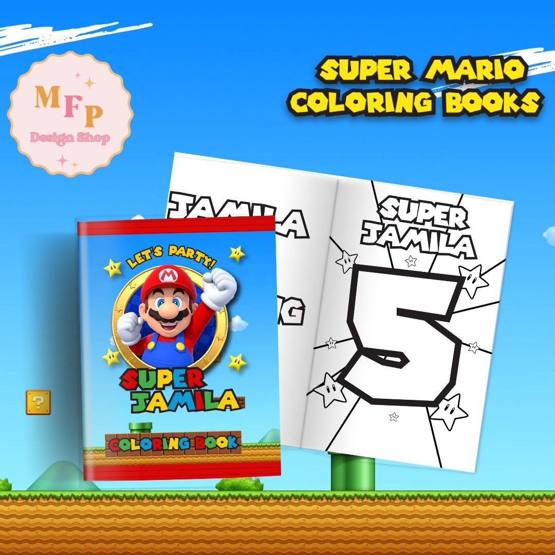 65 Super Mario Coloring Book for Kids, Toddlers and Teens 