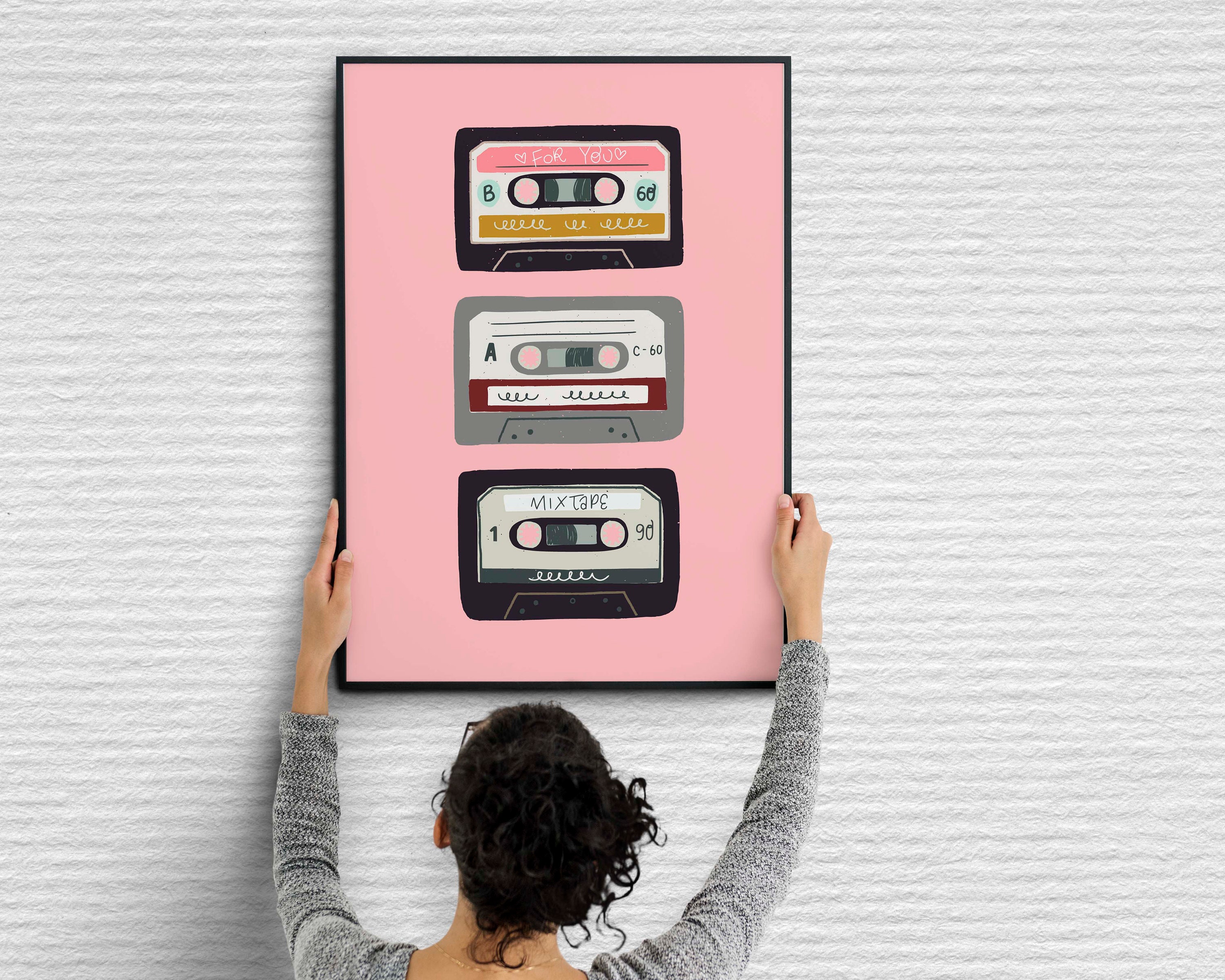 Peach wall art aesthetic room decor set of two prints Etsy