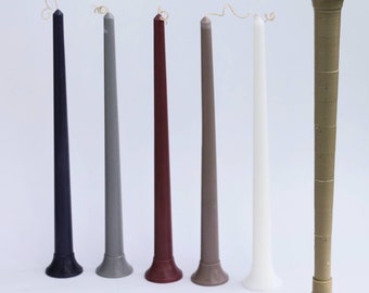 Consiga velas cónicas perfectamente formadas con nuestros moldes para velas resistentes a altas y bajas temperaturas de 12 in - 30 cm