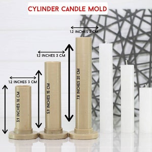 Cylinder Pillar Candle Mold Set: DIY Candle Making Supplies