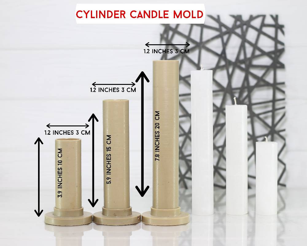 Candle Mould Cylinder Mold 1 2 7 8 Set3 Tin Etsy