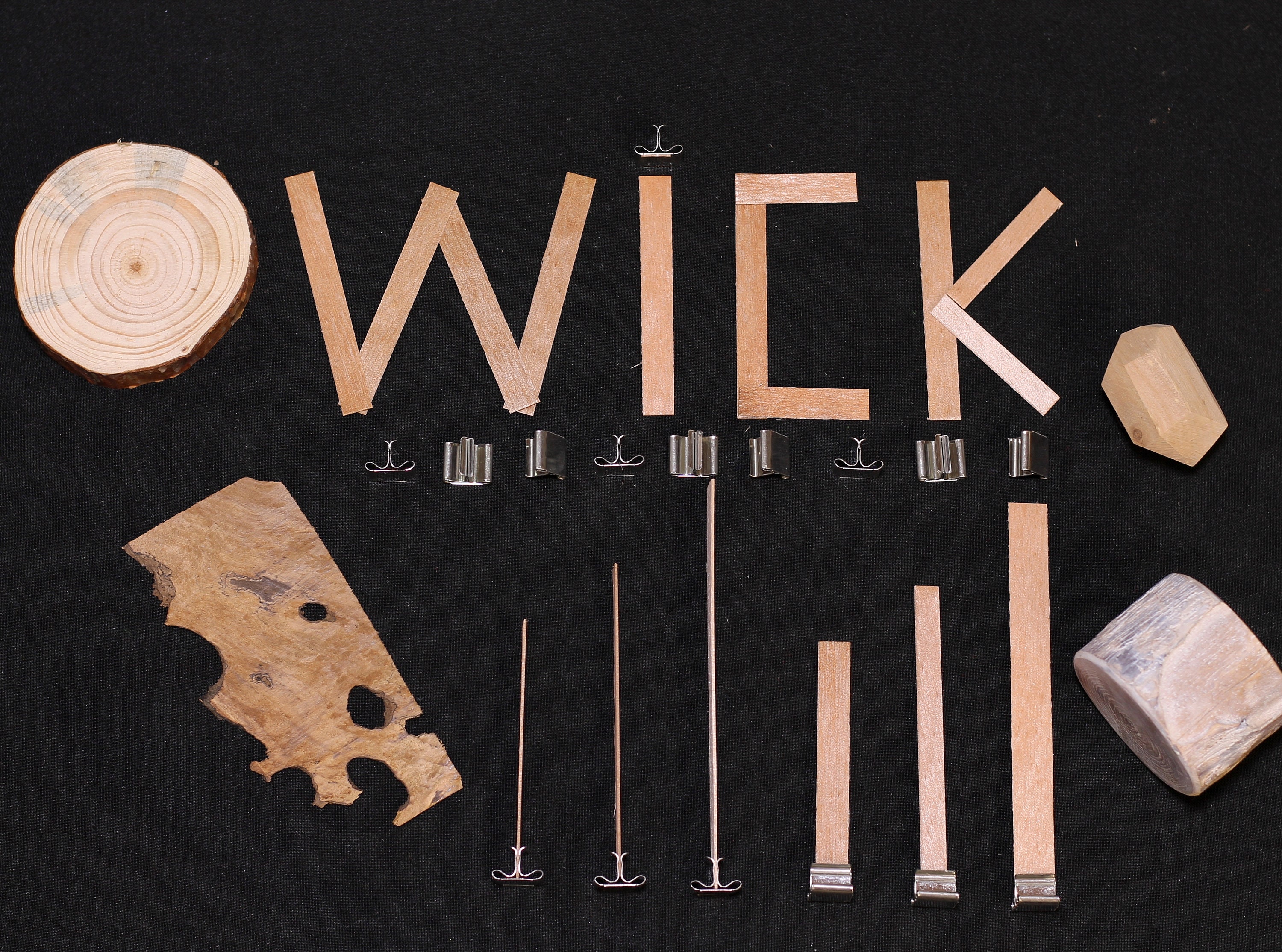 Wood wicks and Clips for Soy wax Beeswax Paraffin wax Etsy