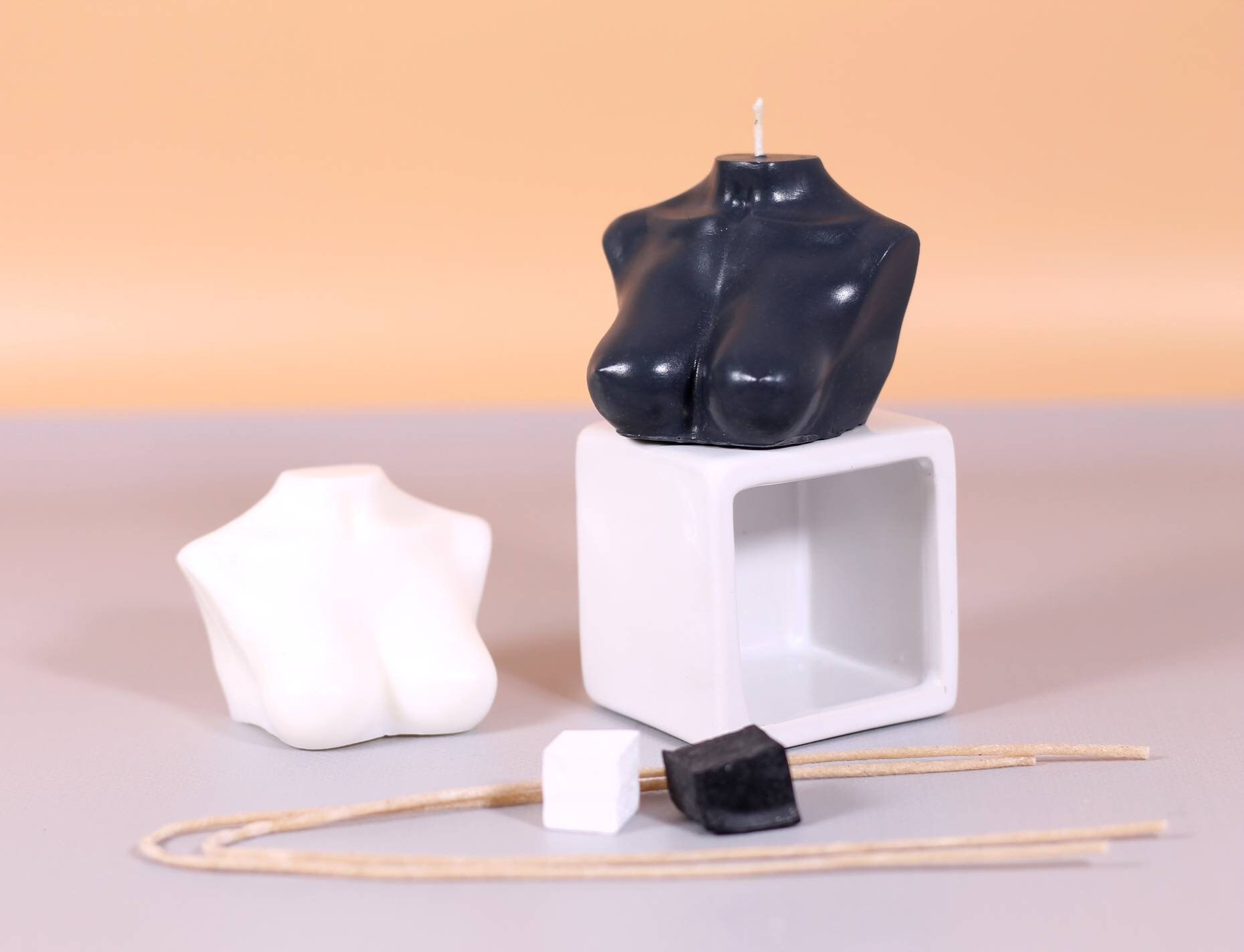 Candle mold Women body 3d Women Torso silicone candle Etsy