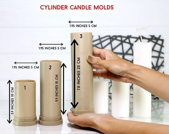 Moldes para velas redondas de pilar: Fabricación de velas caseras (5 cm)