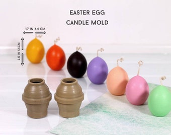 Easter Egg Candle Mold: Durable Plastic, Easy Removal