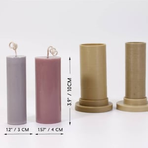 Moulds for Candle Making 3.9 inch Heigh,  Cylinder Candle molds, Mold for Aromatherapy Candles
