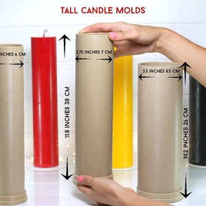 Tall Cylinder Candle Mold: DIY Geometric Candle Designs