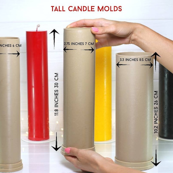 Tall Candle mould - Cylinder mold - Cylinder 11" Diy mold - Geometric mold