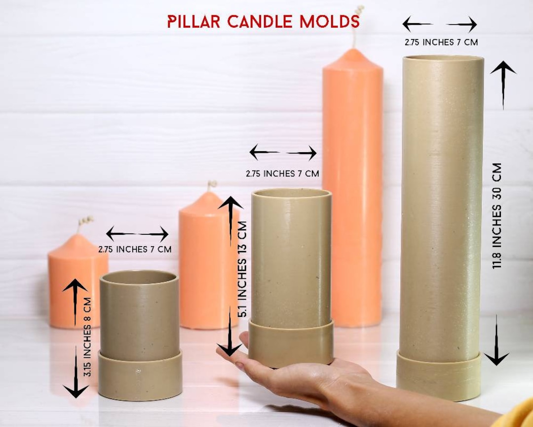 Pillar Candle Mould Diameter 2.75 7cm Candle Mould Cylinder Mold Diy Mold  Geometric Mold 