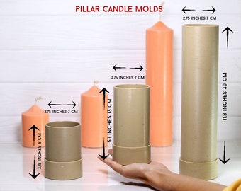 Pillar candle mould diameter 2.75" 7cm - Candle mould - Cylinder mold - Diy mold - Geometric mold