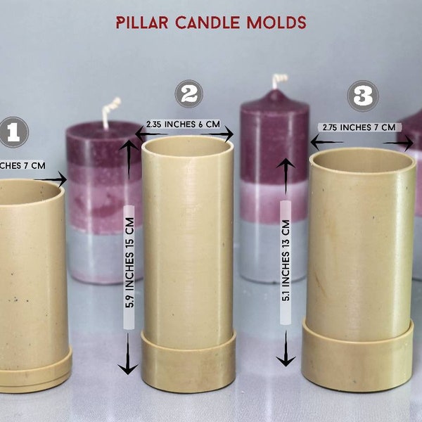 Créez d'élégantes bougies cylindriques pointues avec notre moule en plastique – Parfait pour les loisirs créatifs.