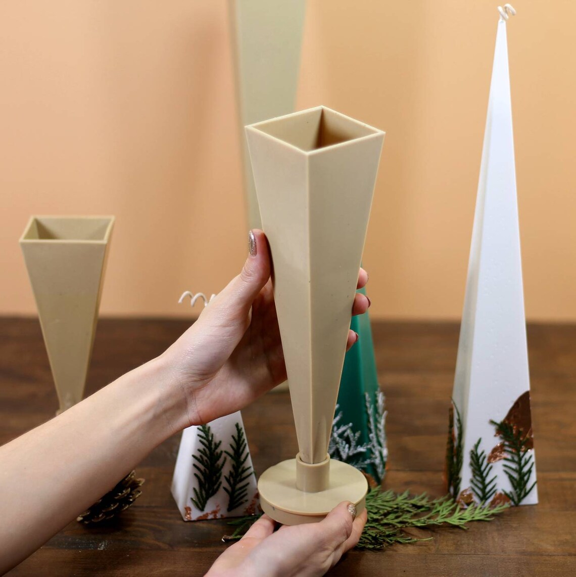 Pyramid Candle Mold Plastic Candle Mold Soap Candle Making Etsy