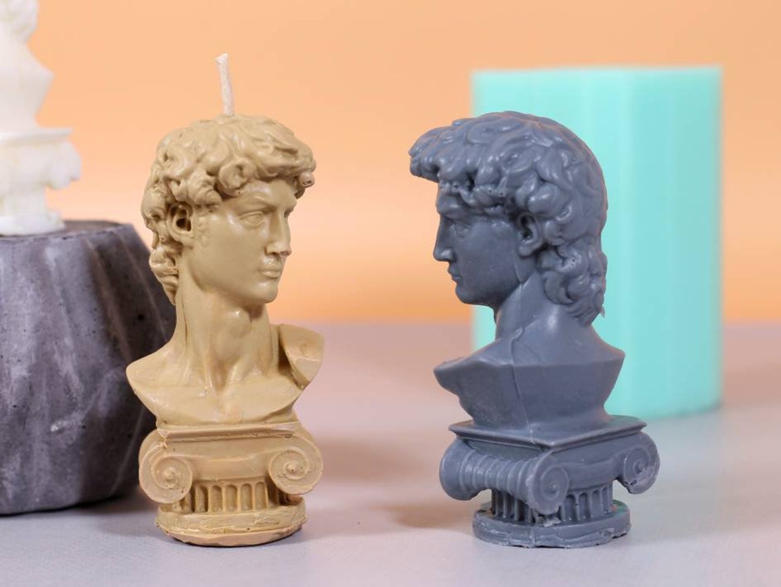 David candle mold Statue mold Bust of David Etsy