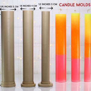 Tall Pillar Molds for Candles - Cylinder candle mold 12" 30 cm