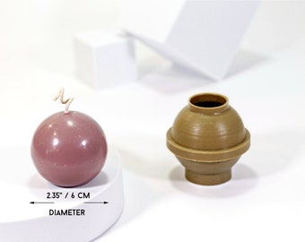 Sphere Candle Mold: DIY Candle Making, 2.35" Diameter