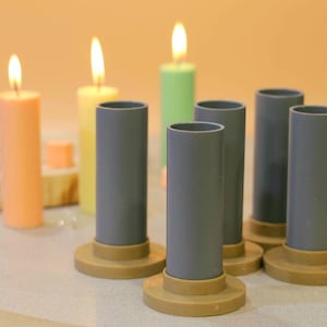 Pillar candle mold 1.1&quot;×3.5&quot; 2.8×9cm - Candle making supply