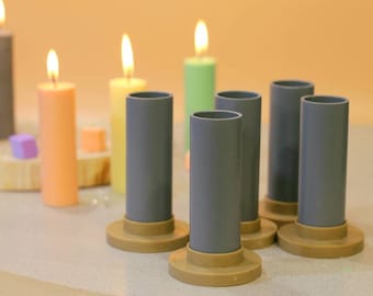 Pillar candle mold 1.1"×3.5" 2.8×9cm - Candle making supply
