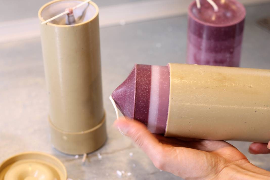 Classic Pillar candle mold. Round pillar mold Concave Etsy