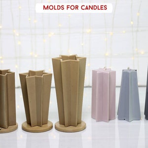 Star Shape Candle Mold: Geometric Carved Candle Mould