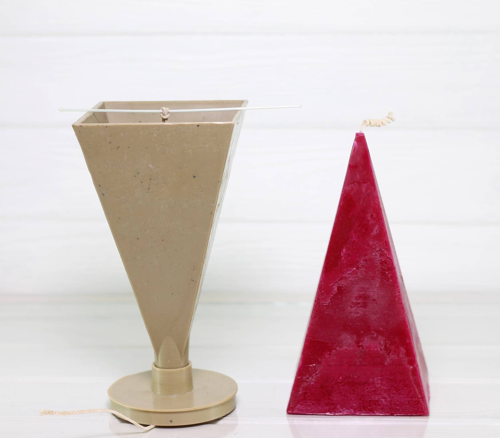 Pyramid mold for candles Candle mold Paraffin wax Beeswax Etsy