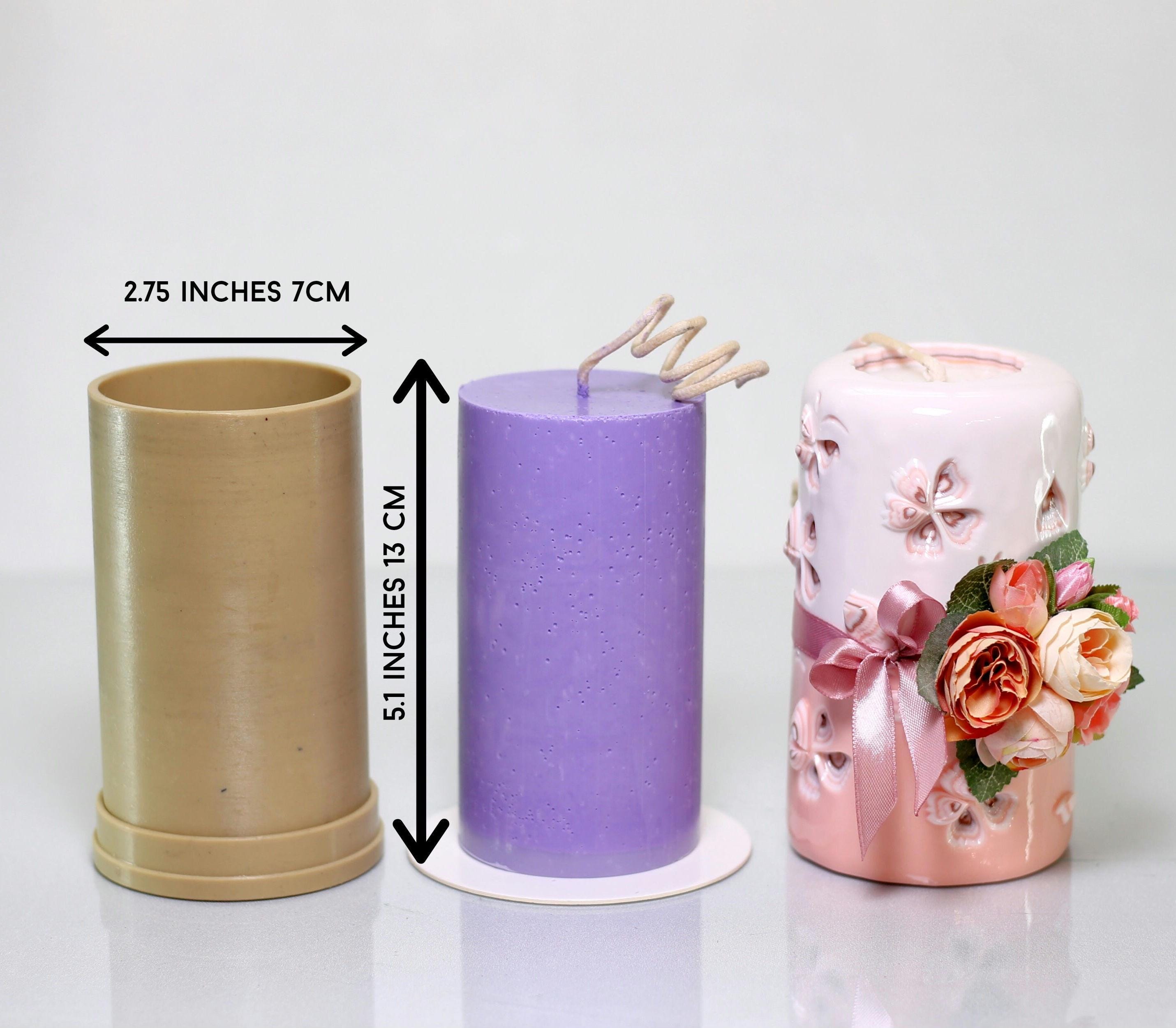 Stampo Per Candele A Colonna In PC, Cilindrico A Base Piatta, Design Monopezzo, Resistente Alle Temperature, Per Candele Fatte In Casa