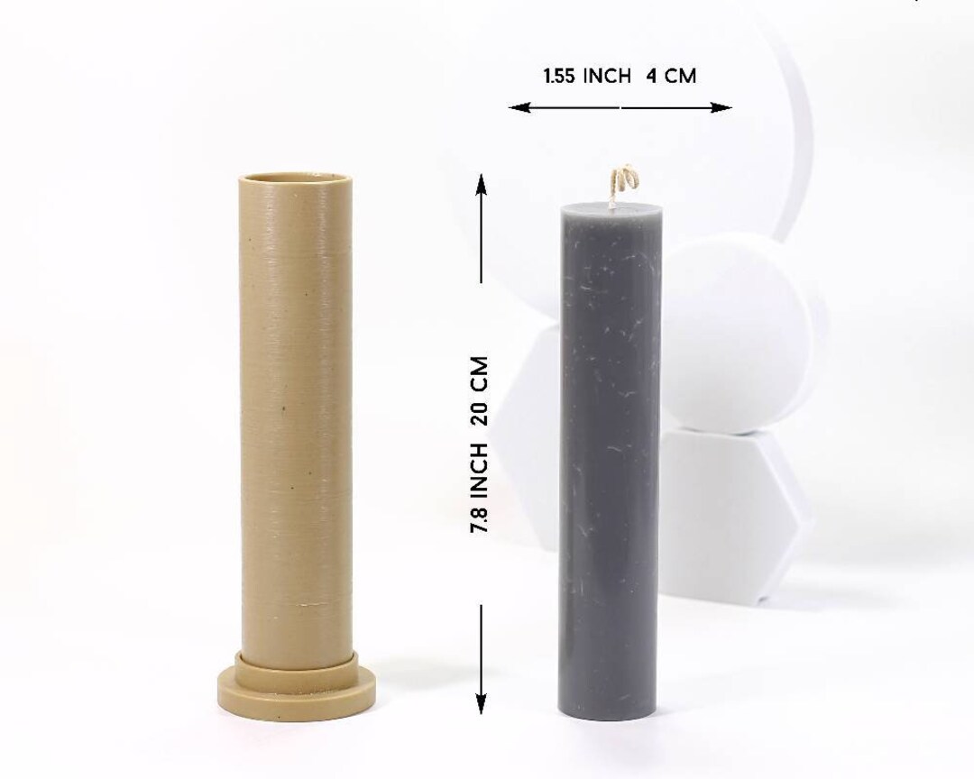 Set of Cylindrical Candle Molds Perfect for Pillar Candle Making 