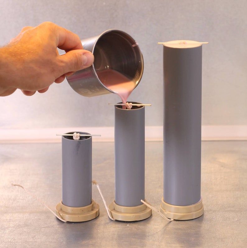 Candle mould Cylinder mold Set3 pillar candle mould Diy Etsy