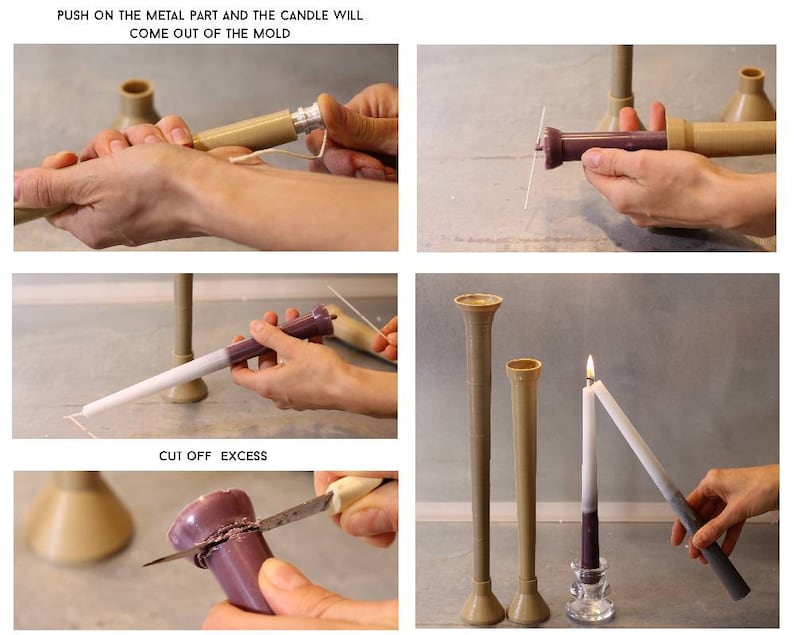 Taper Candle Mold Easy to Demold for Paraffin Beeswax Soy Etsy