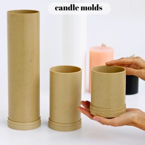 Pillar Molds for Candles - Cylinder candle mold  3.3"  8.5 cm diameter - Candle diy supplies