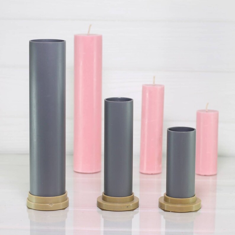 Candle mould Cylinder mold Set3 pillar candle mould Diy Etsy