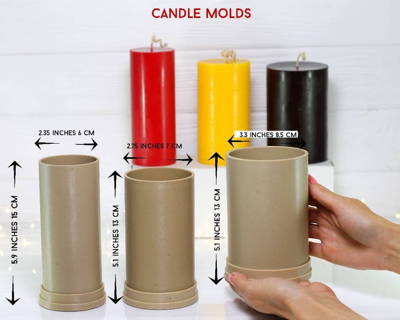 Cylindrical molds for candles Pillar candle mold Etsy