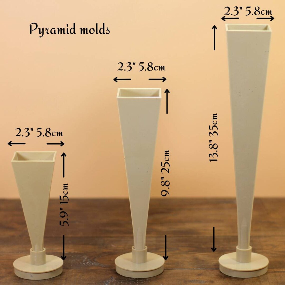 Pyramid Candle Mold Plastic Candle Mold Soap Candle Making Etsy