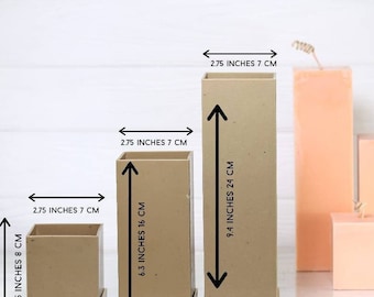 Square Candle Mold Set: DIY Geometric Candle Making