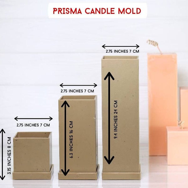 Candle Mold - Prismatic Shape - Prismatic Candle Shape - Geometric Shape - Cubic Shape