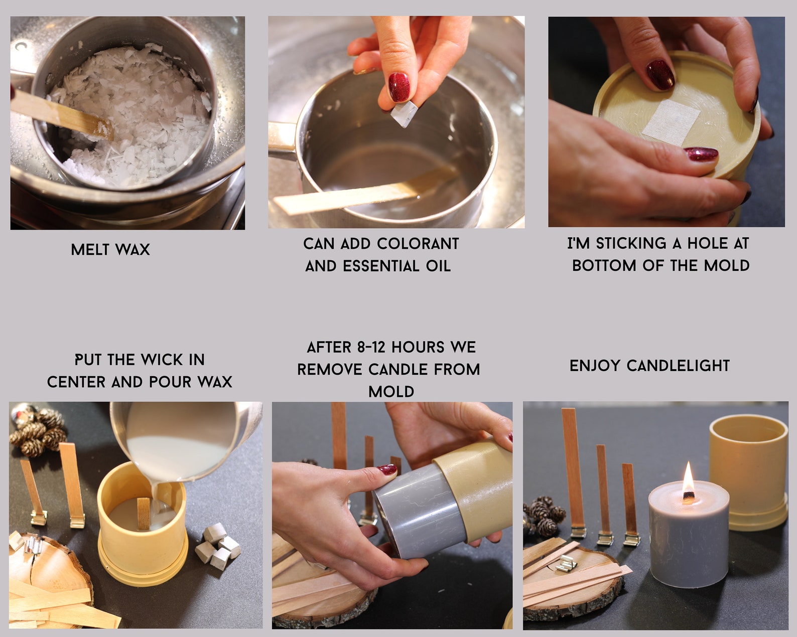 Wood Wicks and Clips for Soy Wax Beeswax Paraffin Wax Etsy