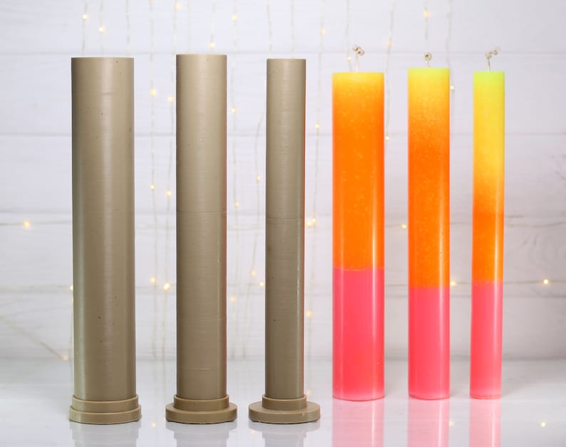 Pillar Candle Mould Molds for Candles Cylinder 12 30 Etsy