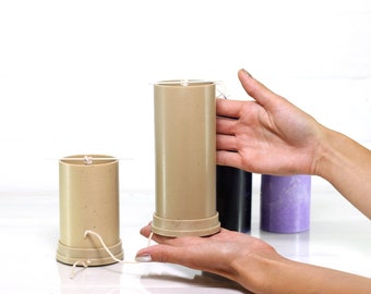 Molde cilíndrico para velas: cómo hacer velas de pilar caseras