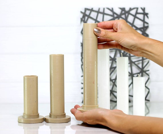 Lot De 4 Moules à Bougies à Couler, Moules à Bougies En Silicone, Moules à Bougies