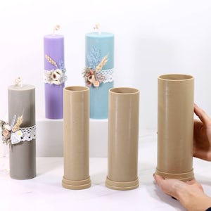 Set of Cylindrical Candle Molds - Perfect for Pillar Candle Making
