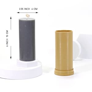 Pillar Candle Mold: DIY Candle Making, Home Decor (2.35&quot;x6&quot;)