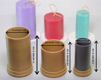 Candle Mold - Cylindrical Shape, Cylinder 3.15"/2.75" - DIY Geometric Shape