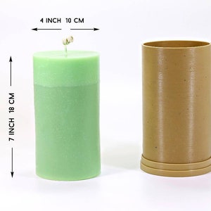 Large Pillar Candle Mold: DIY Cylinder Mold (4&quot;x7&quot;)