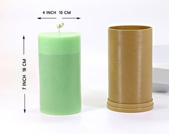 Large Pillar Candle Mold: DIY Cylinder Mold (4"x7")