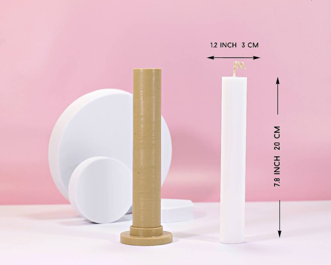 Create Beautiful Pillar Candles With Our Tin Candle Mold 1.2x7.8