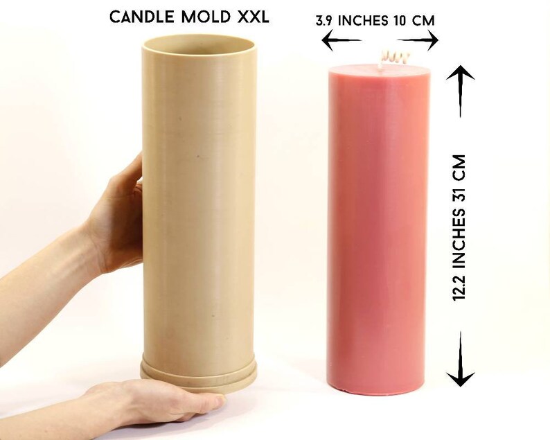 Big Candle Mold Pillar Candle Molds 3.9 Inch 10 Cm Width 12 Etsy