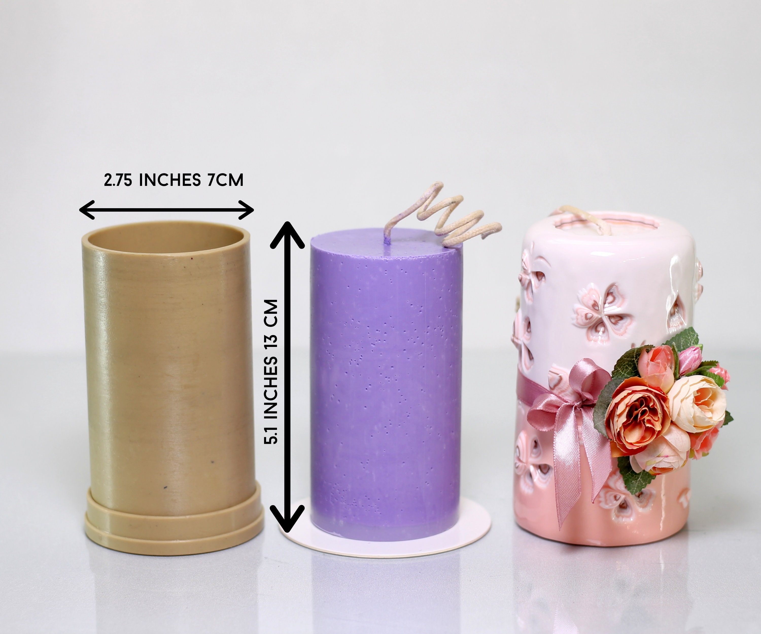 Cylindrical Candle Mold Steeple Candle Acrylic Molds for Candle Making  Candle Diy Craft Mold Soap Mold Resin Molds Baking Molds 