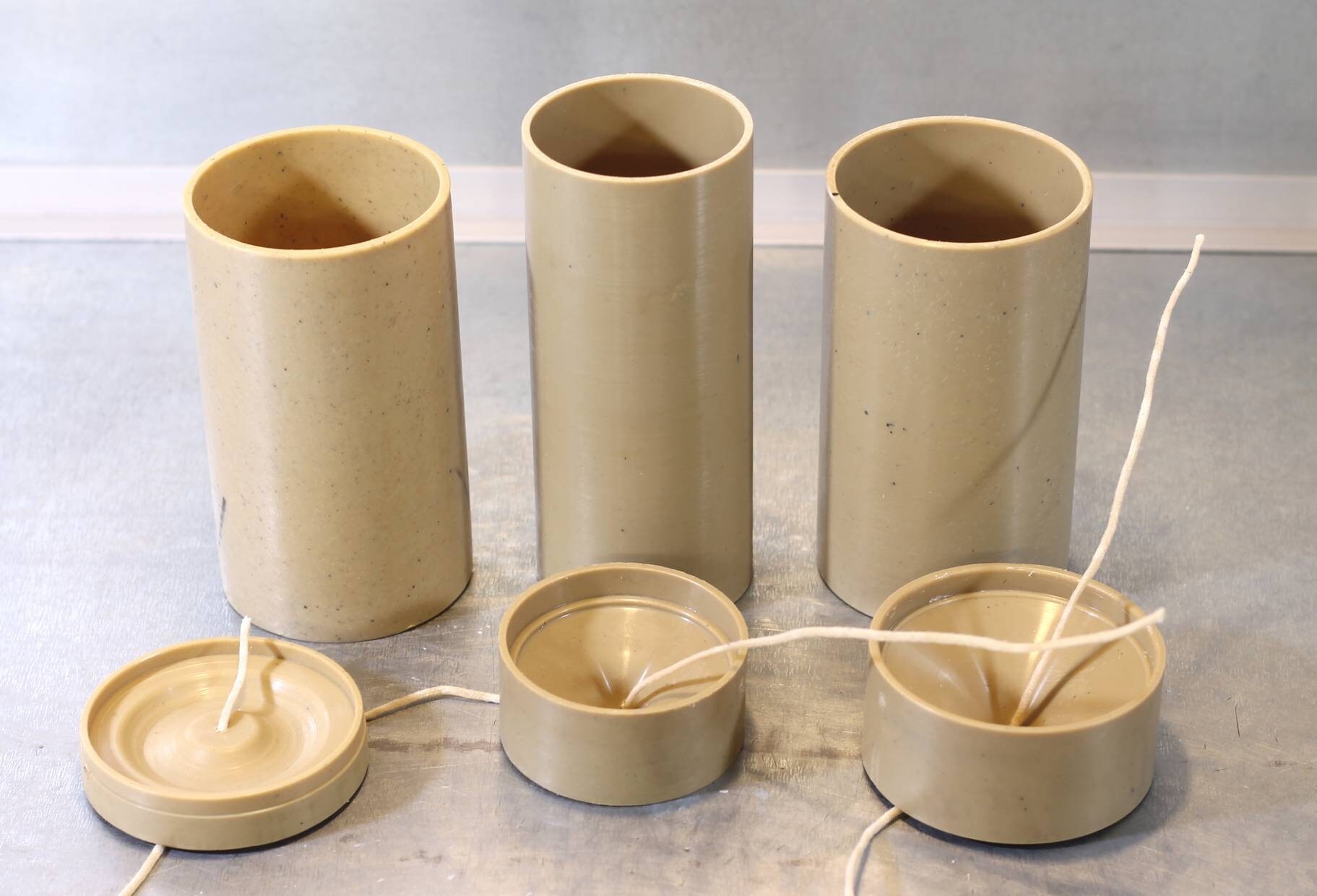 Classic Pillar candle mold. Round pillar mold Concave Etsy