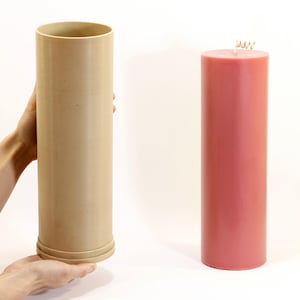 Large Pillar Candle Mold: DIY Beeswax Candle Mould (3.9x12.2 inch)